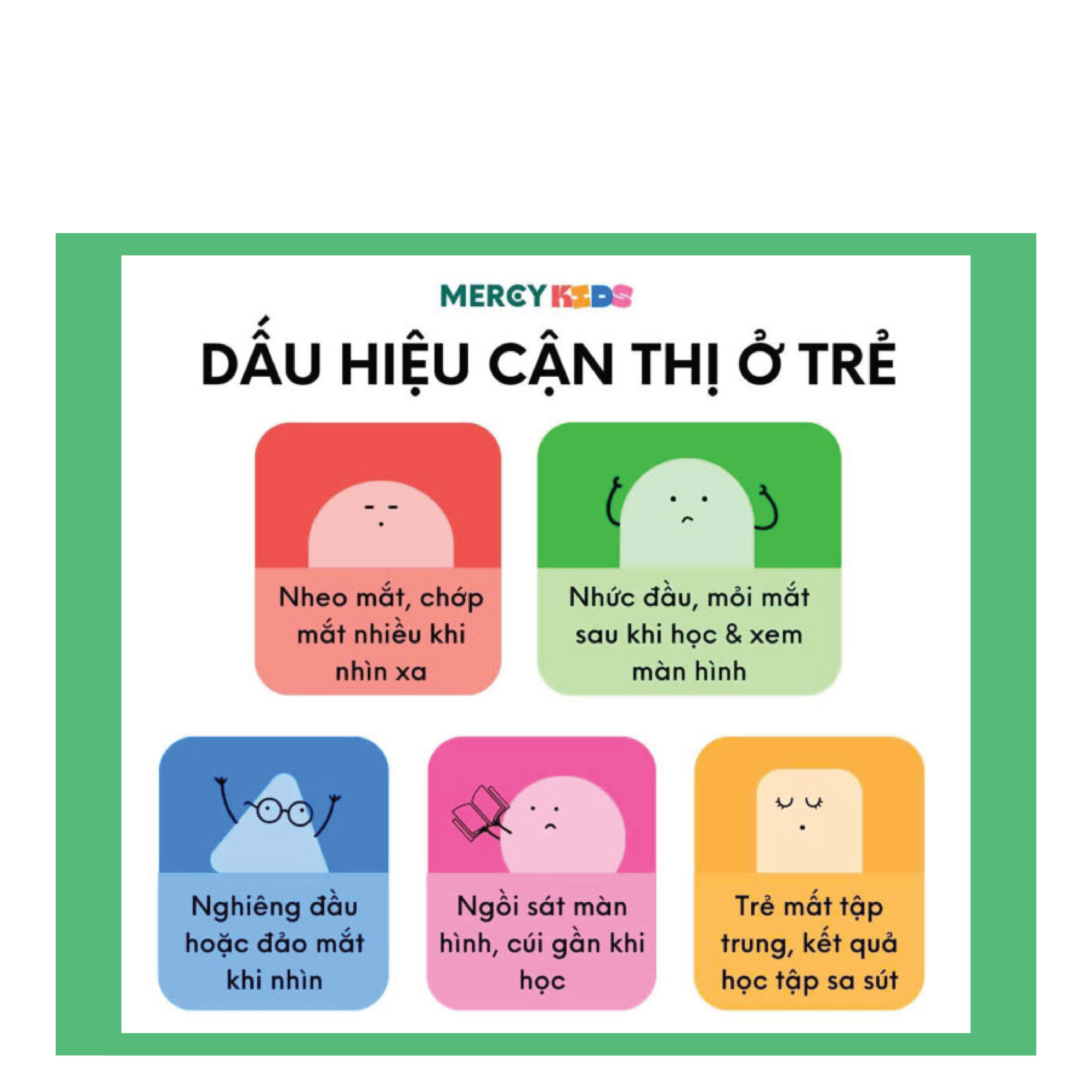 5 dấu hiệu cảnh báo trẻ có thể bị cận